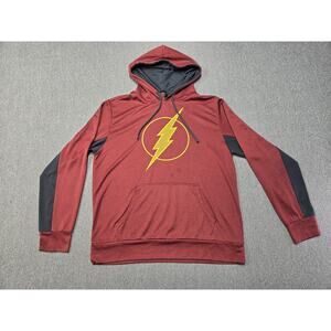 The Flash Hoodie Men’s Size Large Red Black Pullover DC Comics Superhero